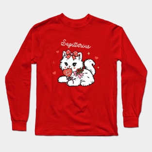 Sagittarius Sassy Valentines Kitty Long Sleeve T-Shirt